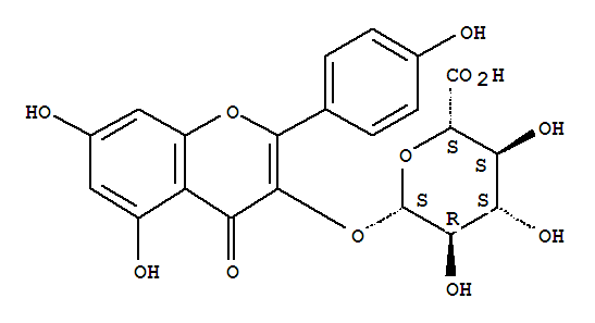 22688-78-4 山奈酚葡萄糖醛酸苷 结构式图片