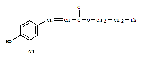 咖啡酸苯乙酯 c17h16o4 密度 分子结构 分子式