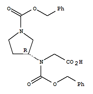 1-Pyrrolidinecarboxylicacid, 3-[(carboxymethyl)[(phenylmethoxy)carbonyl]amino]-,1-(phenylmethyl) ester, (3R)-