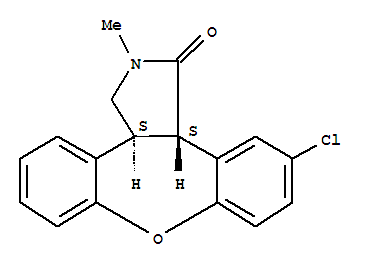 1H-Dibenz[2,3:6,7]oxepino[4,5-c]pyrrol-1-one,11-chloro-2,3,3a,12b-tetrahydro-2-methyl-, (3aR,12bR)-rel-