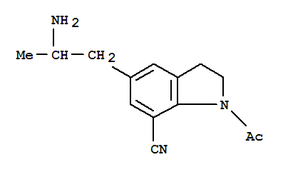 CAS NO.:175837-01-1 1-Acetyl-5-(2-aminopropyl)-2,3-dihydro-1H-indole-7-carbonitrile