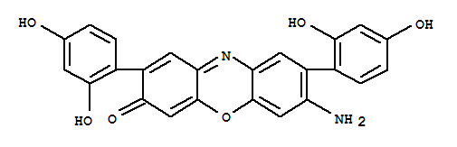 3H-Phenoxazin-3-one,7-amino-2,8-bis(2,4-dihydroxyphenyl)-