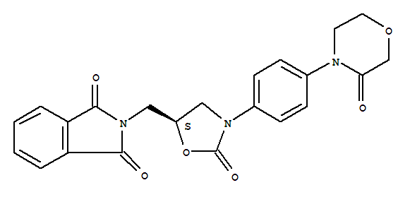 1H-ISOINDOLE-1,3(2H)-DIONE, 2-[[(5S)-2-OXO-3-[4-(3-OXO-4-MORPHOLINYL)PHENYL]-5-OXAZOLIDINYL]METHYL]-  