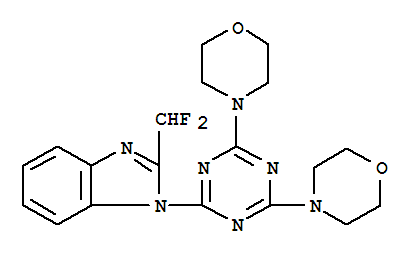 4-[4-[2-(difluoromethyl)benzimidazol-1-yl]-6-morpholin-4-yl-1,3,5-triazin-2-yl]morpholine