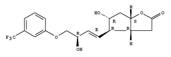 (+)-(3AR,4R,5R,6AS)-HEXAHYDRO-5-HYDROXY-4-[(1E,3R)-3-HYDROXY-4-(3-TRIFLUOROMETHYL)PHENOXY-1-BUTENYL]-2H-CYCLOPENTA[B]FURAN-2-ONE