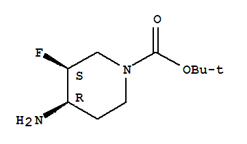 1-Piperidinecarboxylicacid, 4-amino-3-fluoro-, 1,1-dimethylethyl ester, (3R,4S)-rel-