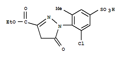 1H-Pyrazole-3-carboxylicacid, 1-(2-chloro-6-methyl-4-sulfophenyl)-4,5-dihydro-5-oxo-, 3-ethyl ester