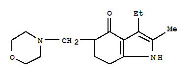4H-Indol-4-one,3-ethyl-1,5,6,7-tetrahydro-2-methyl-5-(4-morpholinylmethyl)-