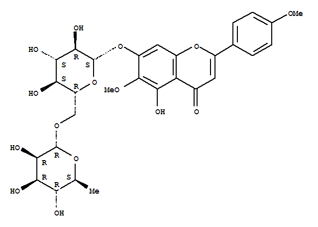 4H-1-Benzopyran-4-one,7-[[6-O-(6-deoxy-a-L-mannopyranosyl)-b-D-glucopyranosyl]oxy]-5-hydroxy-6-methoxy-2-(4-methoxyphenyl)-