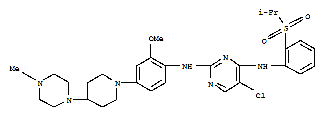2,4-Pyrimidinediamine,5-chloro-N2-[2-methoxy-4-[4-(4-methyl-1-piperazinyl)-1-piperidinyl]phenyl]-N4-[2-[(1-methylethyl)sulfonyl]phenyl]-