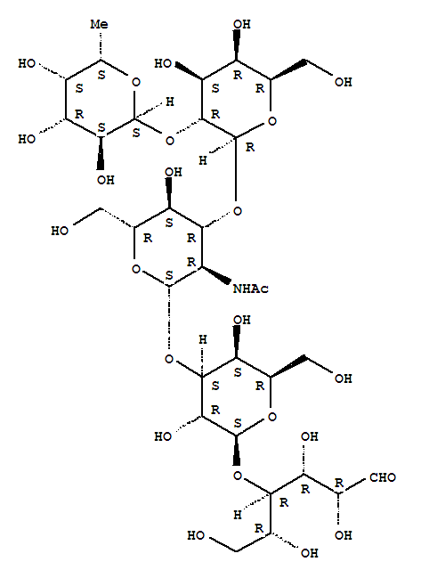 D-Glucose, O-6-deoxy-a-L-galactopyranosyl-(1®2)-O-b-D-galactopyranosyl-(1®3)-O-2-(acetylamino)-2-deoxy-b-D-glucopyranosyl-(1®3)-O-b-D-galactopyranosyl-(1®4)-