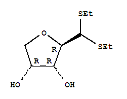 (C9H18O3S2) D-Ribose,2,5-anhydro-, diethyl mercaptal; NSC 124217