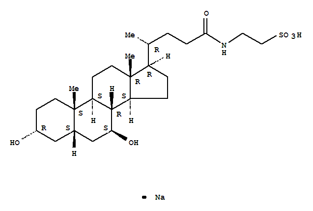 Ethanesulfonic acid,2-[[(3a,5b,7b)-3,7-dihydroxy-24-oxocholan-24-yl]amino]-, sodium salt (1:1)