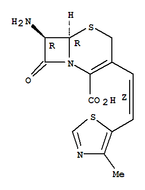 5-Thia-1-azabicyclo[4.2.0]oct-2-ene-2-carboxylicacid, 7-amino-3-[(1Z)-2-(4-methyl-5-thiazolyl)ethenyl]-8-oxo-,(6R,7R)-