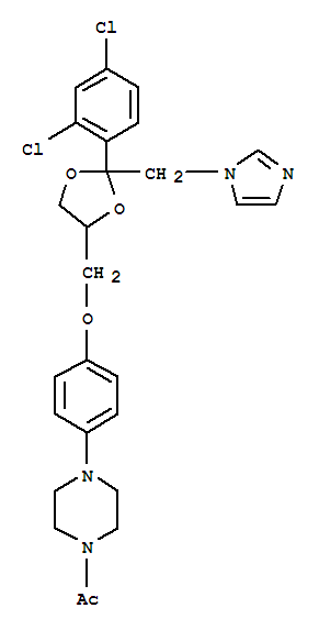 Ethanone,1-[4-[4-[[2-(2,4-dichlorophenyl)-2-(1H-imidazol-1-ylmethyl)-1,3-dioxolan-4-yl]methoxy]phenyl]-1-piperazinyl]-