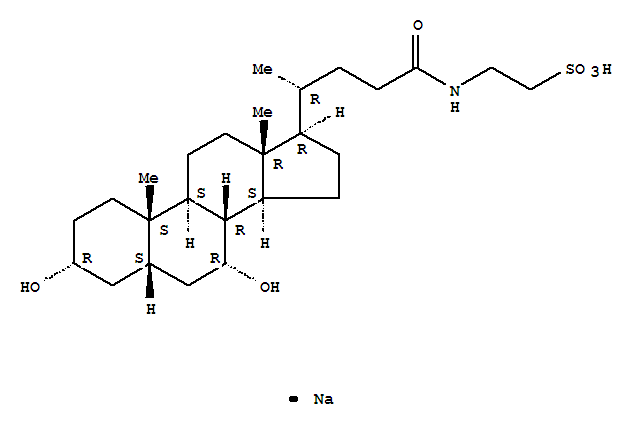 Ethanesulfonic acid,2-[[(3a,5b,7a)-3,7-dihydroxy-24-oxocholan-24-yl]amino]-, sodium salt (1:1)