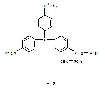 Ethanaminium,N-[4-[[3,4-bis(sulfomethyl)phenyl][4-(diethylamino)phenyl]methylene]-2,5-cyclohexadien-1-ylidene]-N-ethyl-,inner salt, potassium salt (1:1)
