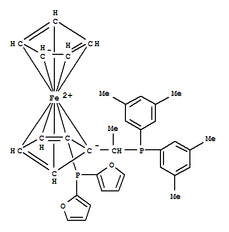 1,2,3,4,5-Cyclopentanepentayl, compd. with 1-[(1R)-1-[bis(3,5-dim ethylphenyl)phosphino]ethyl]-2-(di-2-furanylphosphino)-1,2,3,4,5- cyclopentanepentayl, iron salt (1:1:1)