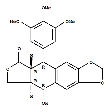 Furo[3',4':6,7]naphtho[2,3-d]-1,3-dioxol-6(5aH)-one,5,8,8a,9-tetrahydro-9-hydroxy-5-(3,4,5-trimethoxyphenyl)-, (5R,5aR,8aR,9R)-
