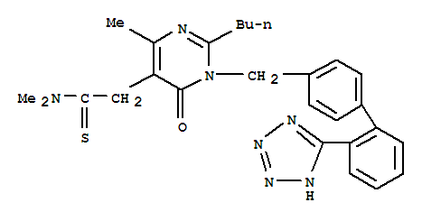 2-[2-butyl-4-methyl-6-oxo-1-[[4-[2-(2H-tetrazol-5-yl)phenyl]phenyl]methyl]pyrimidin-5-yl]-N,N-dimethylethanethioamide