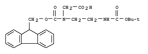 2-[9H-fluoren-9-ylmethoxycarbonyl-[2-[(2-methylpropan-2-yl)oxycarbonylamino]ethyl]amino]acetic acid