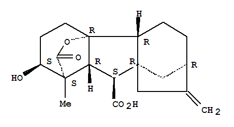 Gibbane-1,10-dicarboxylicacid, 2,4a-dihydroxy-1-methyl-8-methylene-, 1,4a-lactone, (1a,2b,4aa,4bb,10b)-