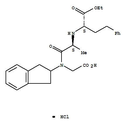 Glycine,N-[(1S)-1-(ethoxycarbonyl)-3-phenylpropyl]-L-alanyl-N-(2,3-dihydro-1H-inden-2-yl)-,hydrochloride (1:1)