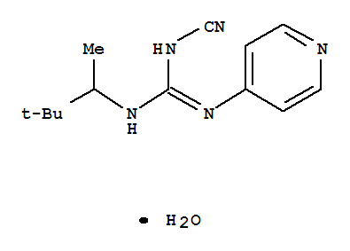 Guanidine,N-cyano-N'-4-pyridinyl-N''-(1,2,2-trimethylpropyl)-, hydrate (1:1)