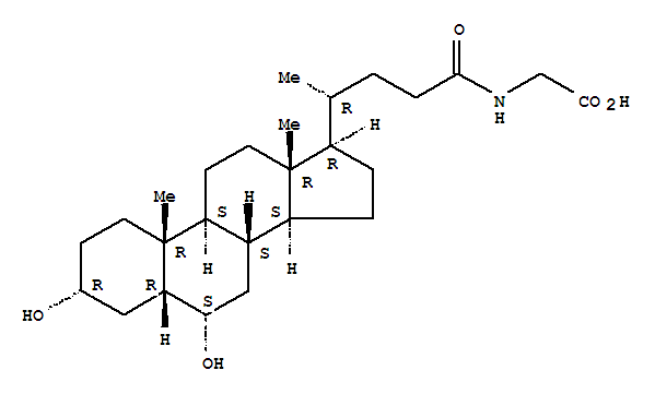 Glycine, N-[(3a,5b,6a)-3,6-dihydroxy-24-oxocholan-24-yl]-