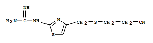 Guanidine,[4-[[(2-cyanoethyl)thio]methyl]-2-thiazolyl]- (9CI)