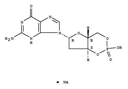 Guanosine, 2'-deoxy-,cyclic 3',5'-(hydrogen phosphate), monosodium salt (9CI)