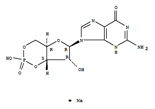 Guanosine, cyclic3',5'-(hydrogen phosphate), sodium salt (1:1)