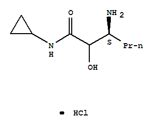 (3S)-3-amino-N-cyclopropyl-2-hydroxyhexanamide;hydrochloride