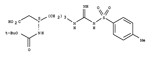 Hexanoic acid,3-[[(1,1-dimethylethoxy)carbonyl]amino]-6-[[imino[[(4-methylphenyl)sulfonyl]amino]methyl]amino]-,(S)- (9CI)