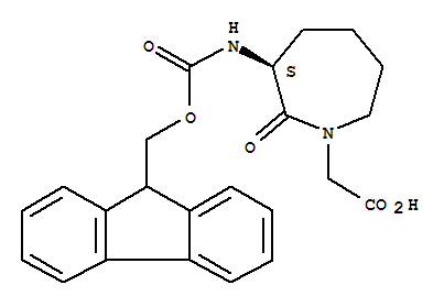 2-[(3S)-3-(9H-fluoren-9-ylmethoxycarbonylamino)-2-oxoazepan-1-yl]acetic acid