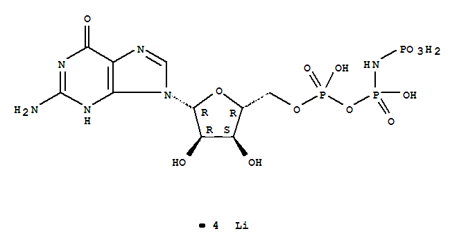 5'-Guanylic acid,monoanhydride with imidodiphosphoric acid, tetralithium salt (9CI)