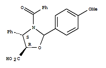 (2R,4S,5R)-3-benzoyl-2-(4-methoxyphenyl)-4-phenyl-1,3-oxazolidine-5-carboxylic acid