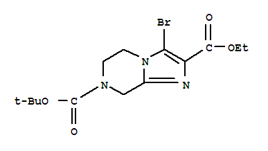 7-tert-butyl 2-ethyl 3-bromo-5,6-dihydroimidazo[1,2-a]pyrazine-2,7(8H)-dicarboxylate