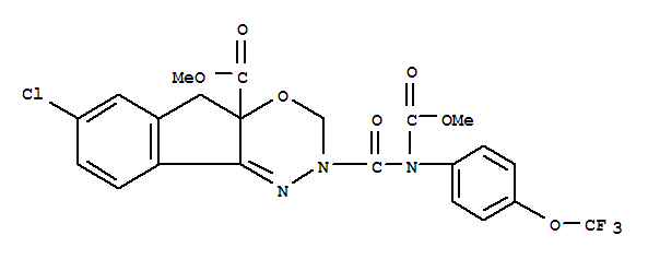 Indeno[1,2-e][1,3,4]oxadiazine-4a(3H)-carboxylicacid,7-chloro-2,5-dihydro-2-[[(methoxycarbonyl)[4-(trifluoromethoxy)phenyl]amino]carbonyl]-,methyl ester