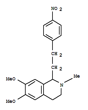 Isoquinoline,1,2,3,4-tetrahydro-6,7-dimethoxy-2-methyl-1-[2-(4-nitrophenyl)ethyl]-