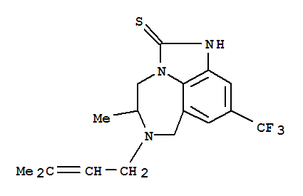 Imidazo[4,5,1-jk][1,4]benzodiazepine-2(1H)-thione,4,5,6,7-tetrahydro-5-methyl-6-(3-methyl-2-buten-1-yl)-9-(trifluoromethyl)-