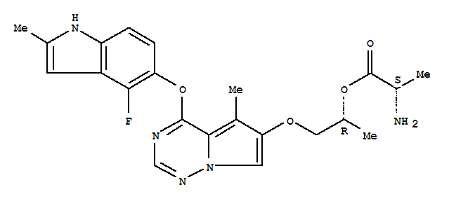 [(2R)-1-[4-[(4-fluoro-2-methyl-1H-indol-5-yl)oxy]-5-methylpyrrolo[2,1-f][1,2,4]triazin-6-yl]oxypropan-2-yl] (2S)-2-aminopropanoate