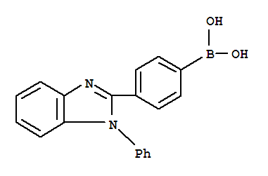 4-(1-Phenyl-1H-benzimidazol-2-yl)phenylboronic Acid; B-[4-(1-Phenyl-1H-benzimidazol-2-yl)phenyl]boronic acid; 
Boronic acid, B-[4-(1-phenyl-1H-benzimidazol-2-yl)phenyl]-;
1-phenyl-2-( phenyl-4-boromic acid)-benzimidazole