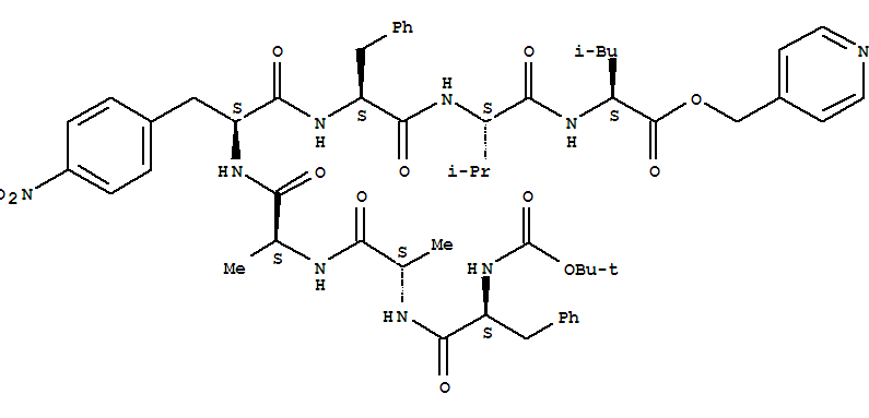 pyridin-4-ylmethyl 4-methyl-2-[[3-methyl-2-[[2-[[2-[2-[2-[[2-[(2-methylpropan-2-yl)oxycarbonylamino]-3-phenylpropanoyl]amino]propanoylamino]propanoylamino]-3-(4-nitrophenyl)propanoyl]amino]-3-phenylpropanoyl]amino]butanoyl]amino]pentanoate
