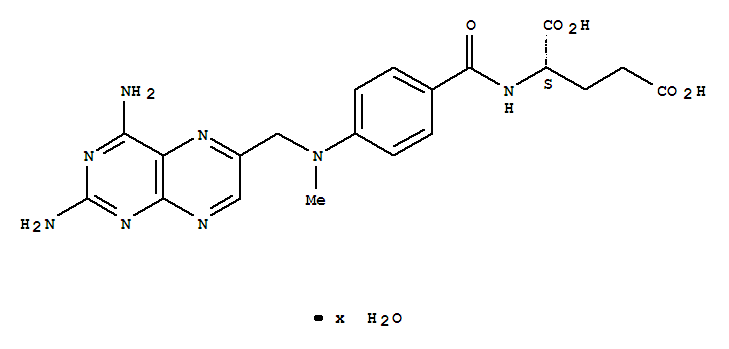 L-Glutamic acid,N-[4-[[(2,4-diamino-6-pteridinyl)methyl]methylamino]benzoyl]-, hydrate (9CI)