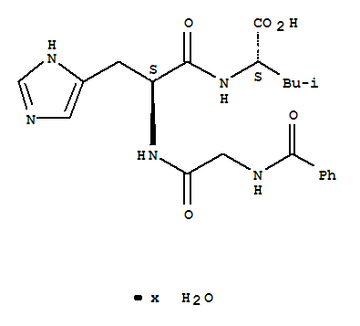 (2S)-2-[[(2S)-2-[(2-benzamidoacetyl)amino]-3-(1H-imidazol-5-yl)propanoyl]amino]-4-methylpentanoic acid,hydrate