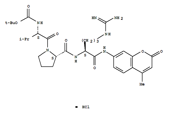 L-Argininamide,N-[(1,1-dimethylethoxy)carbonyl]-L-valyl-L-prolyl-N-(4-methyl-2-oxo-2H-1-benzopyran-7-yl)-,monohydrochloride (9CI)