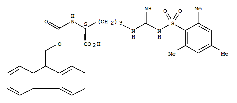 L-Ornithine,N2-[(9H-fluoren-9-ylmethoxy)carbonyl]-N5-[imino[[(2,4,6-trimethylphenyl)sulfonyl]amino]methyl]-