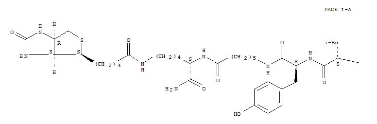 L-Lysinamide,N-[[(2S,3S)-3-(ethoxycarbonyl)-2-oxiranyl]carbonyl]-L-leucyl-L-tyrosyl-6-aminohexanoyl-N6-[5-[(3aS,4S,6aR)-hexahydro-2-oxo-1H-thieno[3,4-d]imidazol-4-yl]-1-oxopentyl]-