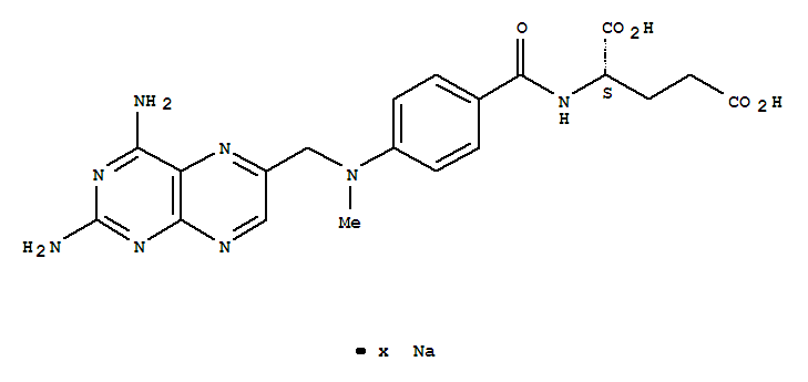 L-Glutamic acid,N-[4-[[(2,4-diamino-6-pteridinyl)methyl]methylamino]benzoyl]-, sodium salt(1:?)